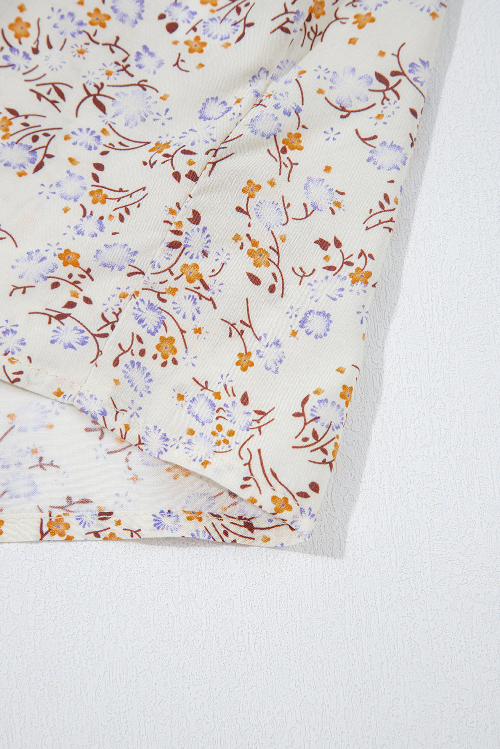 Apricot Boho Floral Spaghetti Straps Tank Top