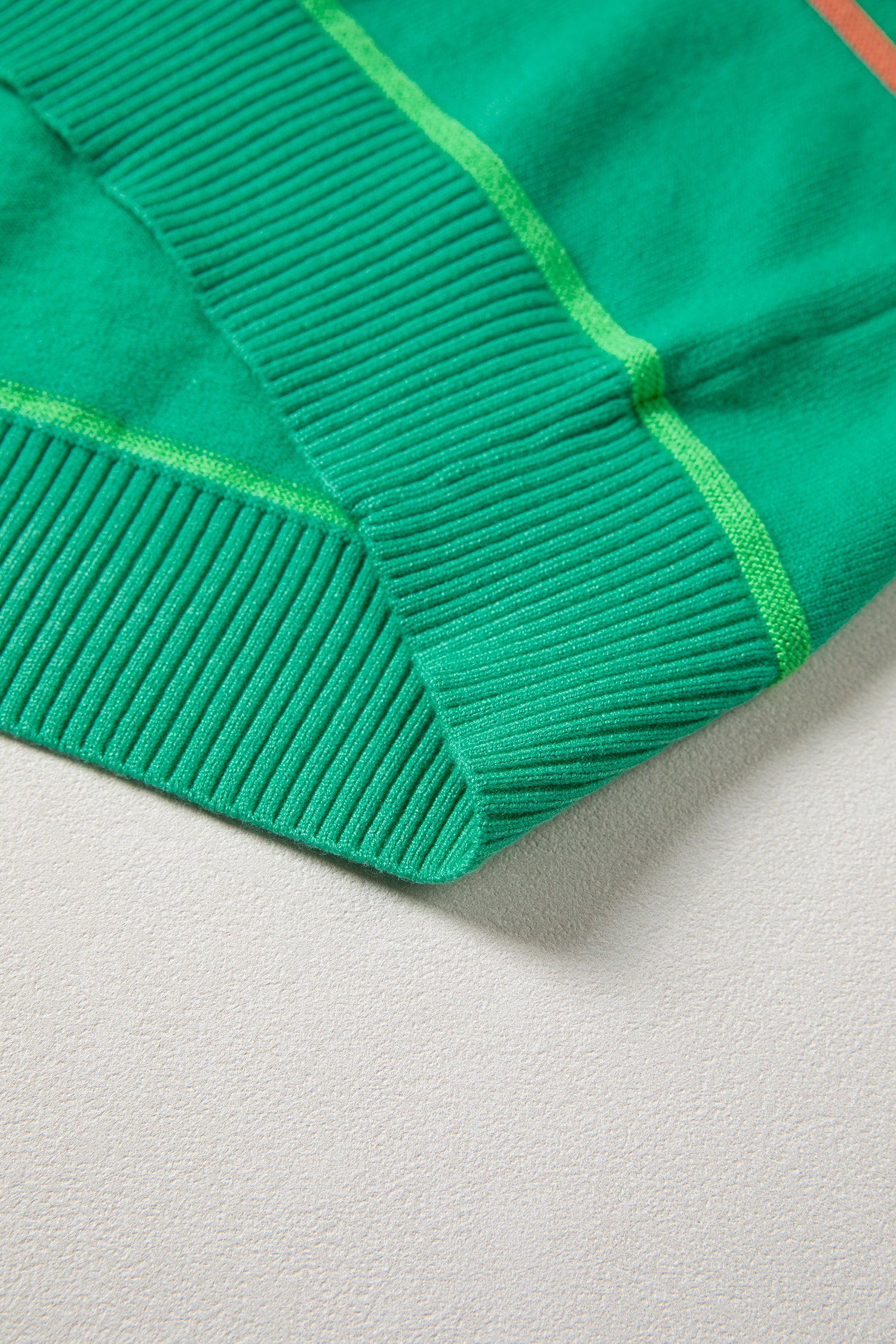 Green Stripe Round Neck Knitted Sweater Tank - Snoopy's Closet