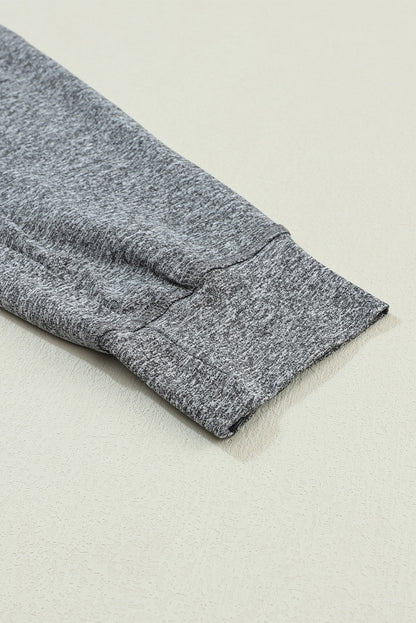 Gray Drawstring Elastic Waistband Pocketed Joggers