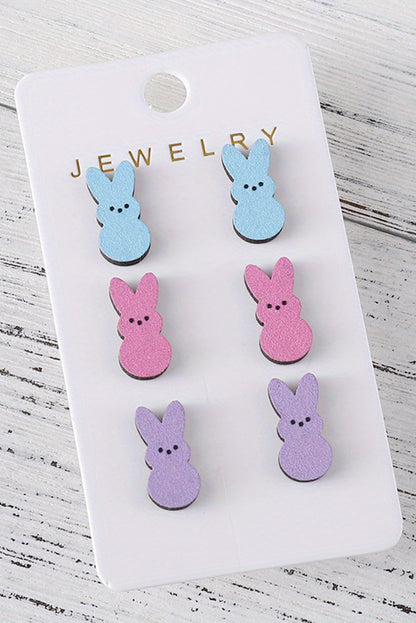 Easter Bunny Doll Wooden Earrings - Snoopy's Closet
