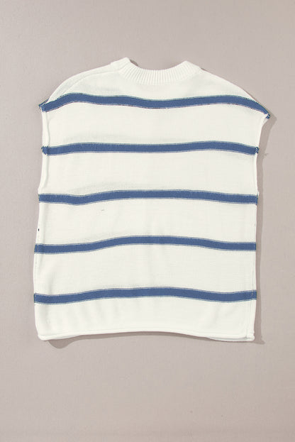 Blue Striped Batwing Sleeve Sweater Tee - Snoopy's Closet