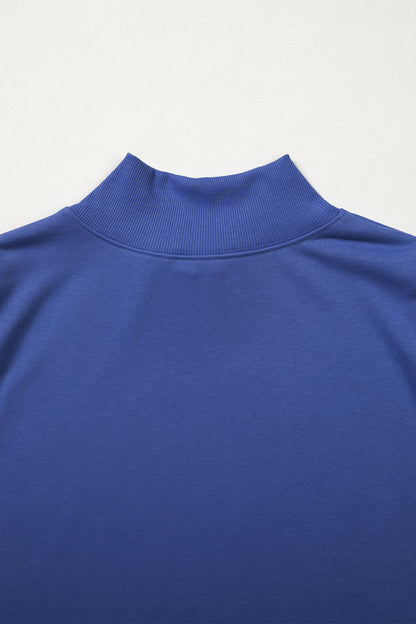 Mint Green Solid Color High Neck Cap Sleeve Loose Top - Snoopy's Closet