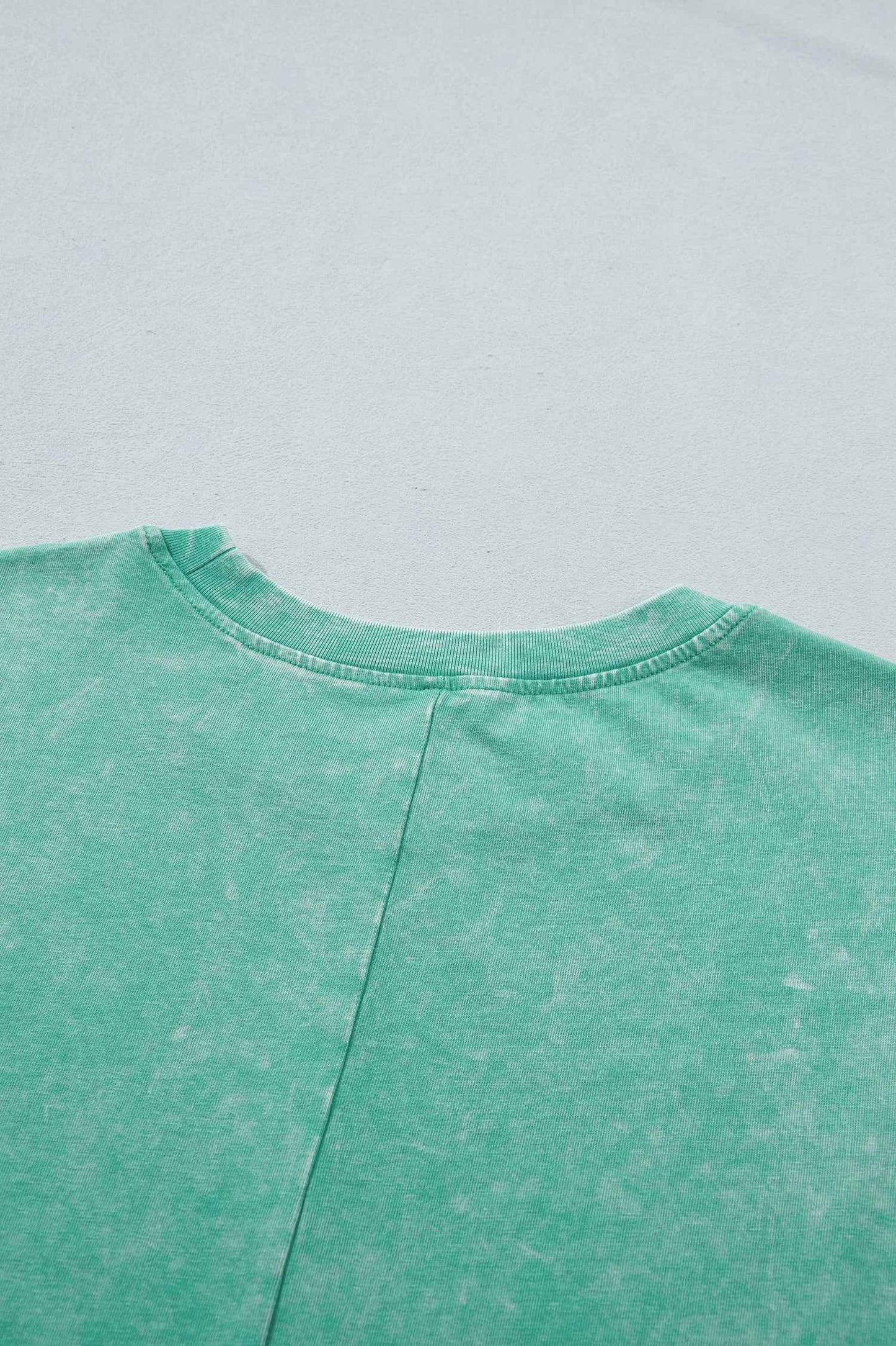 Dark Grey Solid Color Cotton Mineral Washed Oversize Tee