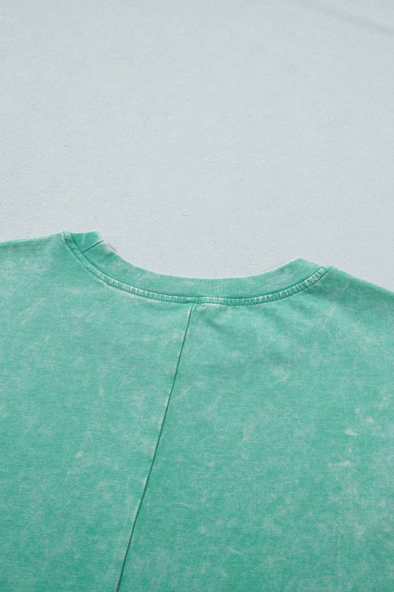 Dark Grey Solid Color Cotton Mineral Washed Oversize Tee