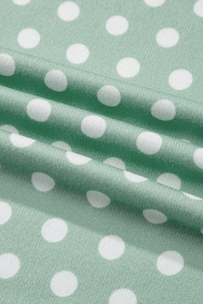 Green Polka Dot Print Short Set