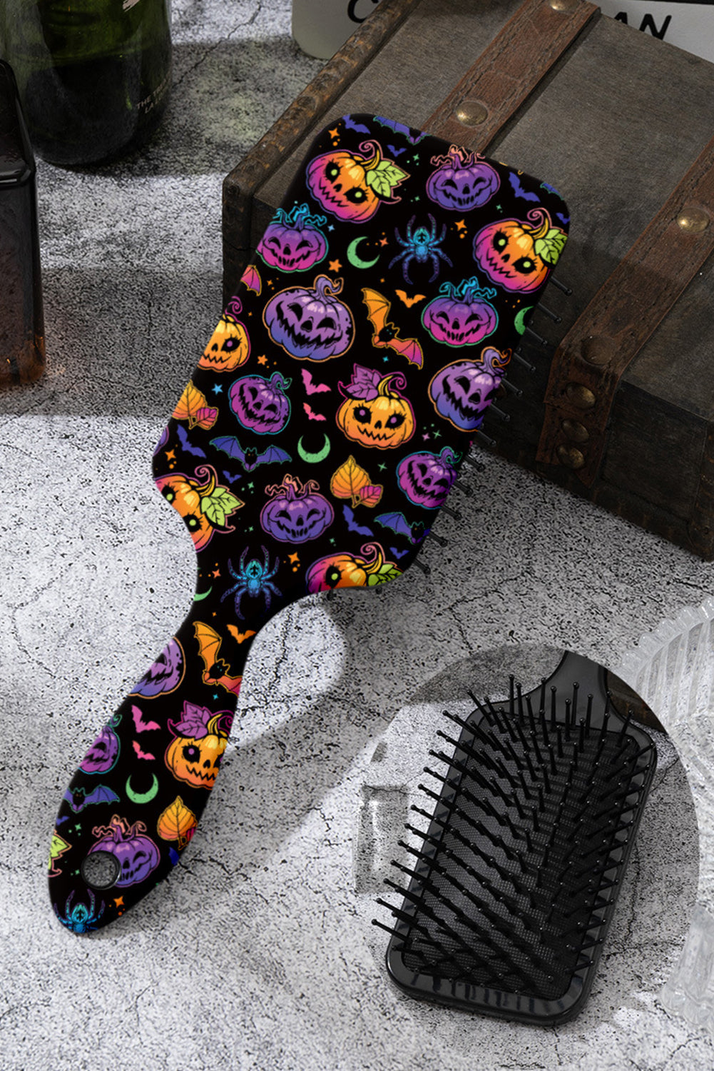Black Spooky Halloween Pumpkin Air Cushion Comb - Snoopy's Closet