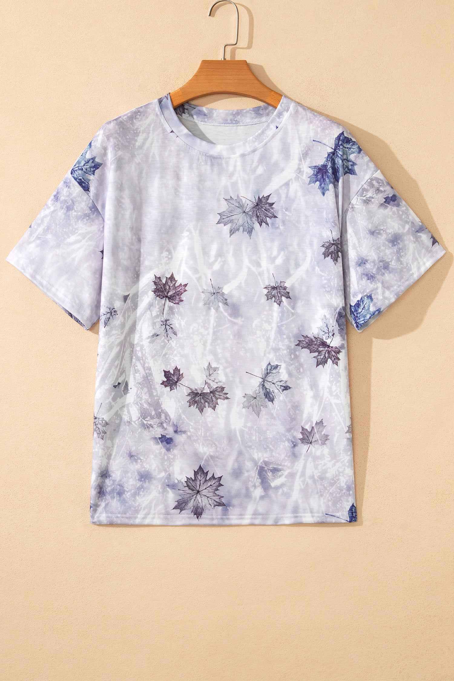 Gray Camouflage Woodland Print Drop Shoulder Tunic Tee - Snoopy's Closet