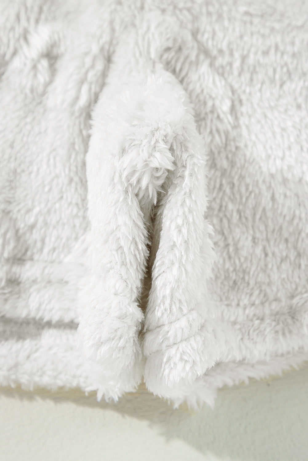 Light Grey Textured Leopard Fleece Loose Two Piece Lounge Set - Snoopy's Closet