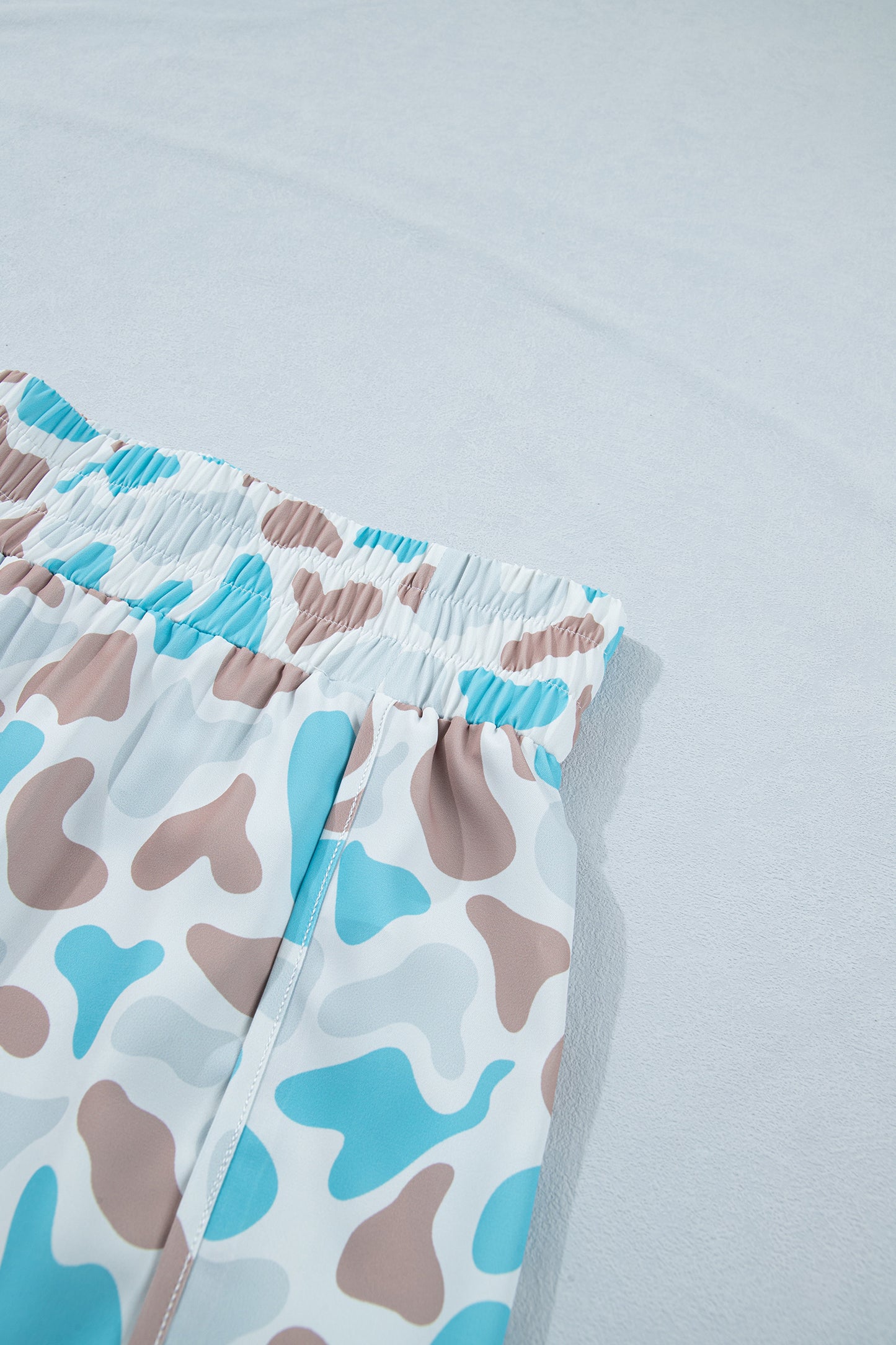 Pantalones cortos deportivos de camuflaje de talla grande con cintura elástica y multicolores