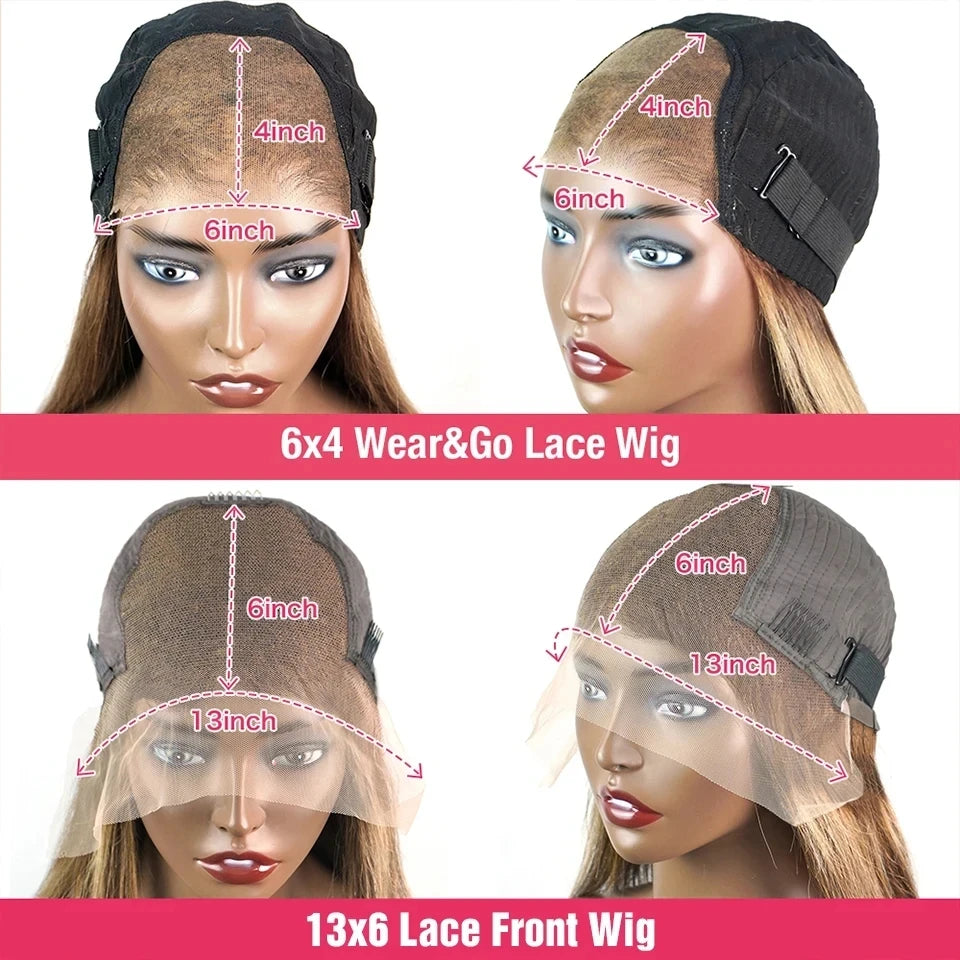 Deep Wave Honey Blonde Glueless Wig Human Hair Ready To Wear And Go Pre Plucked 13x6 Hd Water Curly Lace Frontal Wig For Women