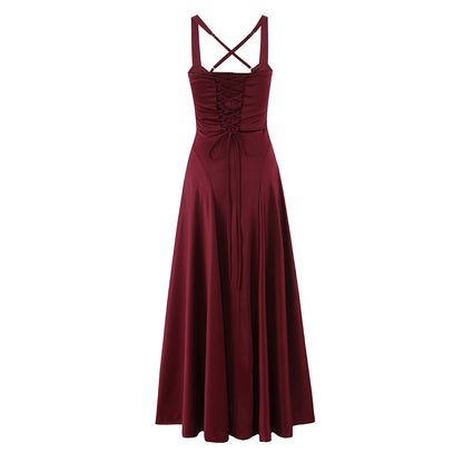 Backless slim fit camisole dress