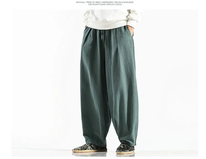 Men's Harem Pants Harajuku Wide-leg Sweatpants Male Cotton Loose Trousers Streetwear Men Woman Casual Pants Korean Fashion