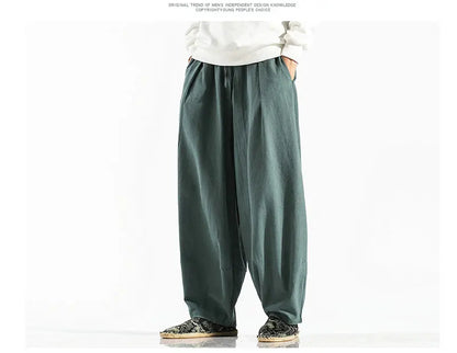 Men's Harem Pants Harajuku Wide-leg Sweatpants Male Cotton Loose Trousers Streetwear Men Woman Casual Pants Korean Fashion
