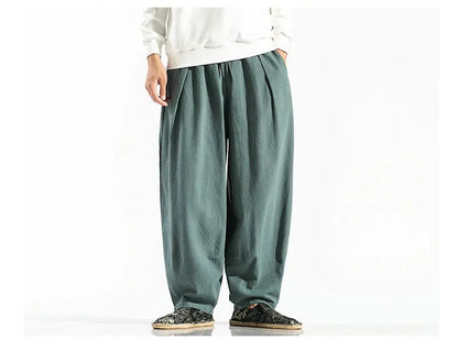 Men's Harem Pants Harajuku Wide-leg Sweatpants Male Cotton Loose Trousers Streetwear Men Woman Casual Pants Korean Fashion