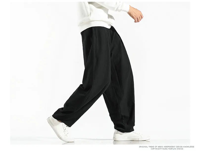 Men's Harem Pants Harajuku Wide-leg Sweatpants Male Cotton Loose Trousers Streetwear Men Woman Casual Pants Korean Fashion