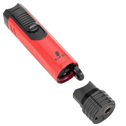 XIFEI Windproof Cigar Lighter With Puncher Holder Needle Metal Portable 3 Jet Flame Multifunction Refillable Smoking Accessories
