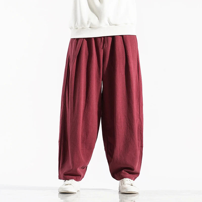 Men's Harem Pants Harajuku Wide-leg Sweatpants Male Cotton Loose Trousers Streetwear Men Woman Casual Pants Korean Fashion