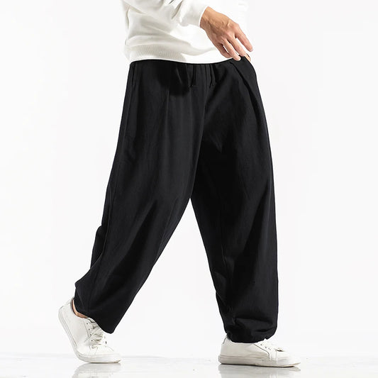 Men's Harem Pants Harajuku Wide-leg Sweatpants Male Cotton Loose Trousers Streetwear Men Woman Casual Pants Korean Fashion