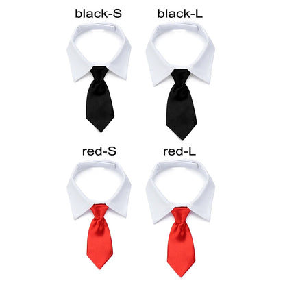 Corbata formal de esmoquin con pajarita negra y roja para perro, gato, accesorios para mascotas, traje para perros y gatos pequeños y medianos