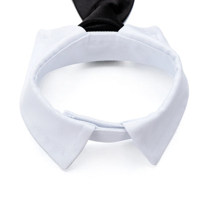 Corbata formal de esmoquin con pajarita negra y roja para perro, gato, accesorios para mascotas, traje para perros y gatos pequeños y medianos