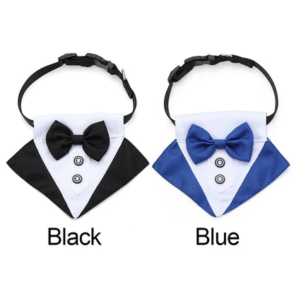 Corbata formal de esmoquin con pajarita negra y roja para perro, gato, accesorios para mascotas, traje para perros y gatos pequeños y medianos