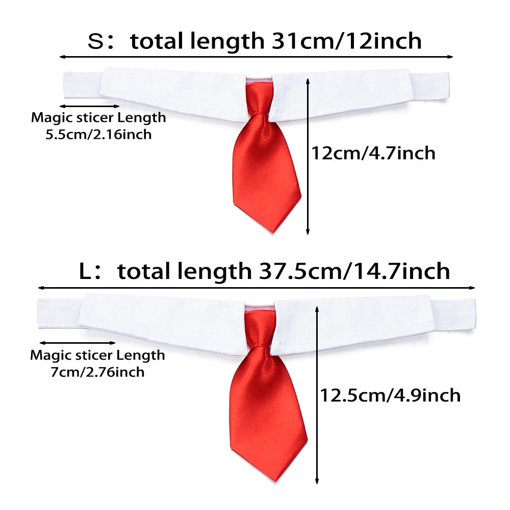 Corbata formal de esmoquin con pajarita negra y roja para perro, gato, accesorios para mascotas, traje para perros y gatos pequeños y medianos
