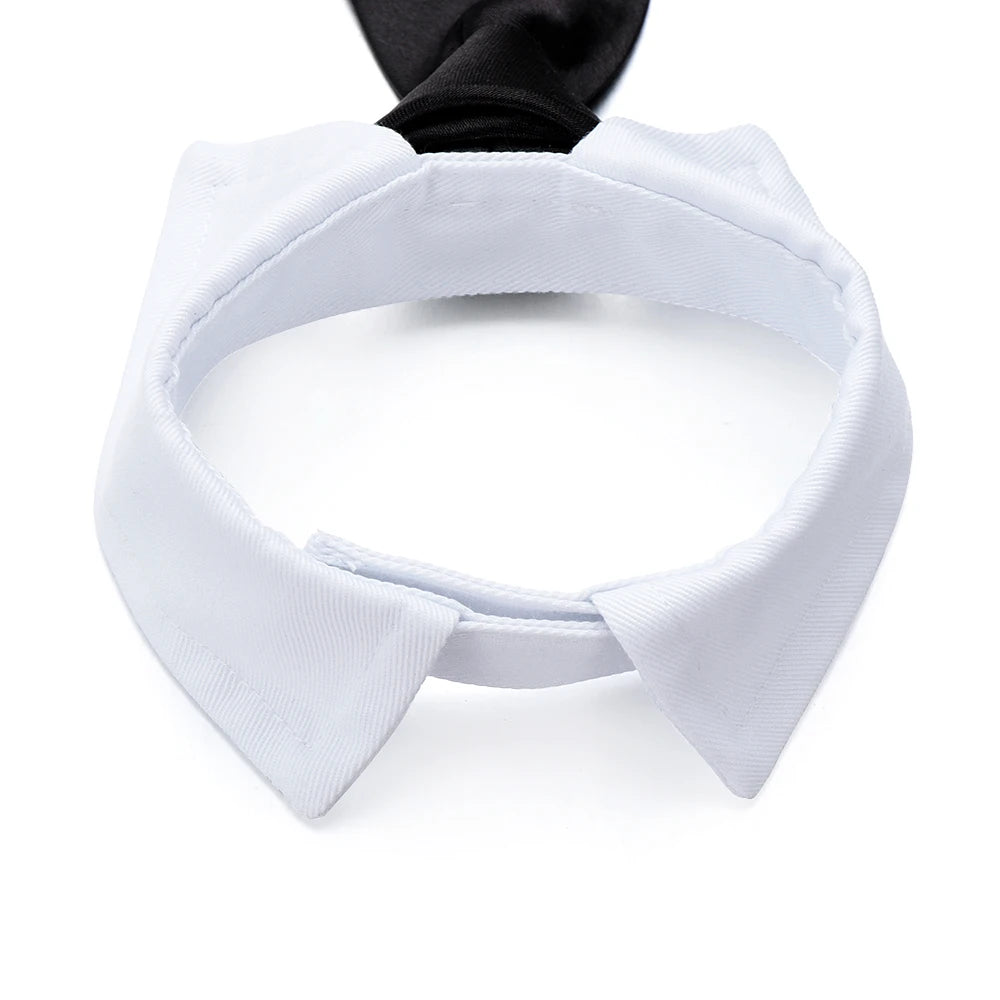 Corbata formal de esmoquin con pajarita negra y roja para perro, gato, accesorios para mascotas, traje para perros y gatos pequeños y medianos
