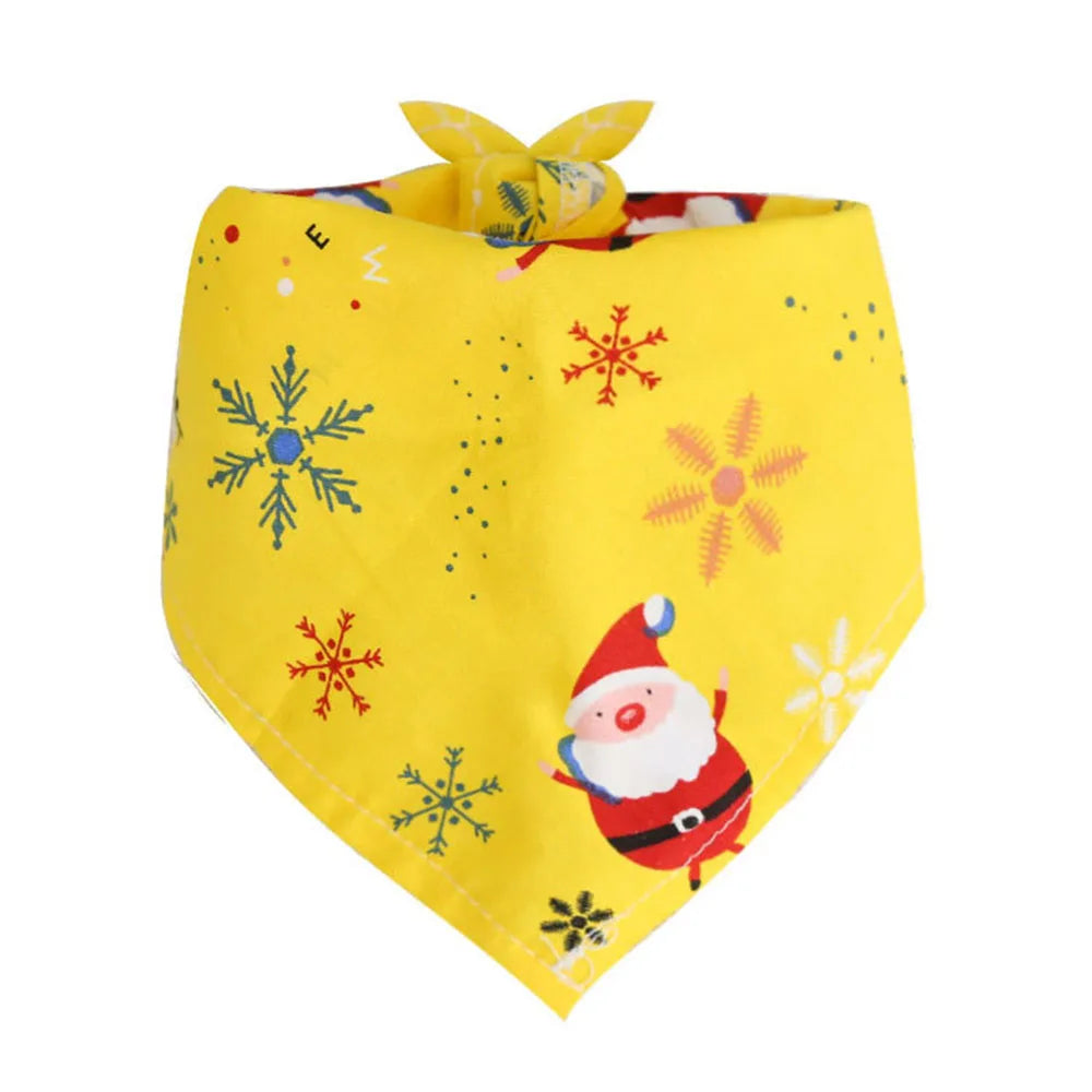 Pañuelos de Navidad para Perros, Árbol de Navidad y Papá Noel, Bufanda para Perros, para Niños y Niñas, Pañuelo de Fiesta para Gatos, Accesorios Navideños para Mascotas