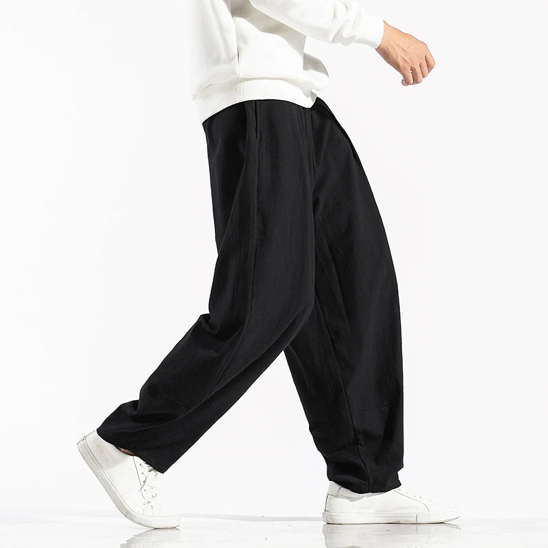 Men's Harem Pants Harajuku Wide-leg Sweatpants Male Cotton Loose Trousers Streetwear Men Woman Casual Pants Korean Fashion