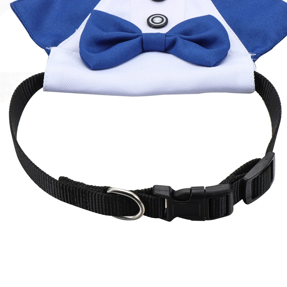 Corbata formal de esmoquin con pajarita negra y roja para perro, gato, accesorios para mascotas, traje para perros y gatos pequeños y medianos