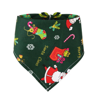 Pañuelos de Navidad para Perros, Árbol de Navidad y Papá Noel, Bufanda para Perros, para Niños y Niñas, Pañuelo de Fiesta para Gatos, Accesorios Navideños para Mascotas