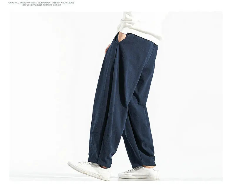 Men's Harem Pants Harajuku Wide-leg Sweatpants Male Cotton Loose Trousers Streetwear Men Woman Casual Pants Korean Fashion