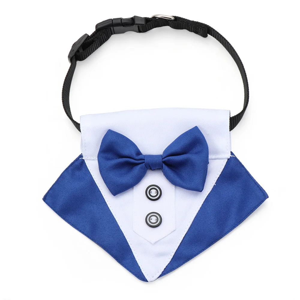Corbata formal de esmoquin con pajarita negra y roja para perro, gato, accesorios para mascotas, traje para perros y gatos pequeños y medianos