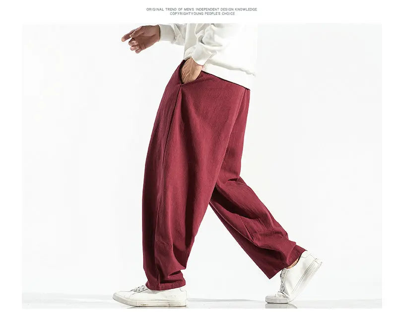 Men's Harem Pants Harajuku Wide-leg Sweatpants Male Cotton Loose Trousers Streetwear Men Woman Casual Pants Korean Fashion
