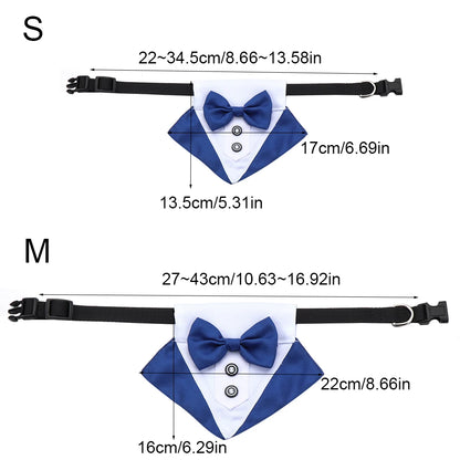 Corbata formal de esmoquin con pajarita negra y roja para perro, gato, accesorios para mascotas, traje para perros y gatos pequeños y medianos