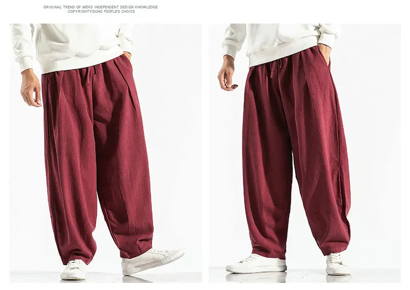 Men's Harem Pants Harajuku Wide-leg Sweatpants Male Cotton Loose Trousers Streetwear Men Woman Casual Pants Korean Fashion