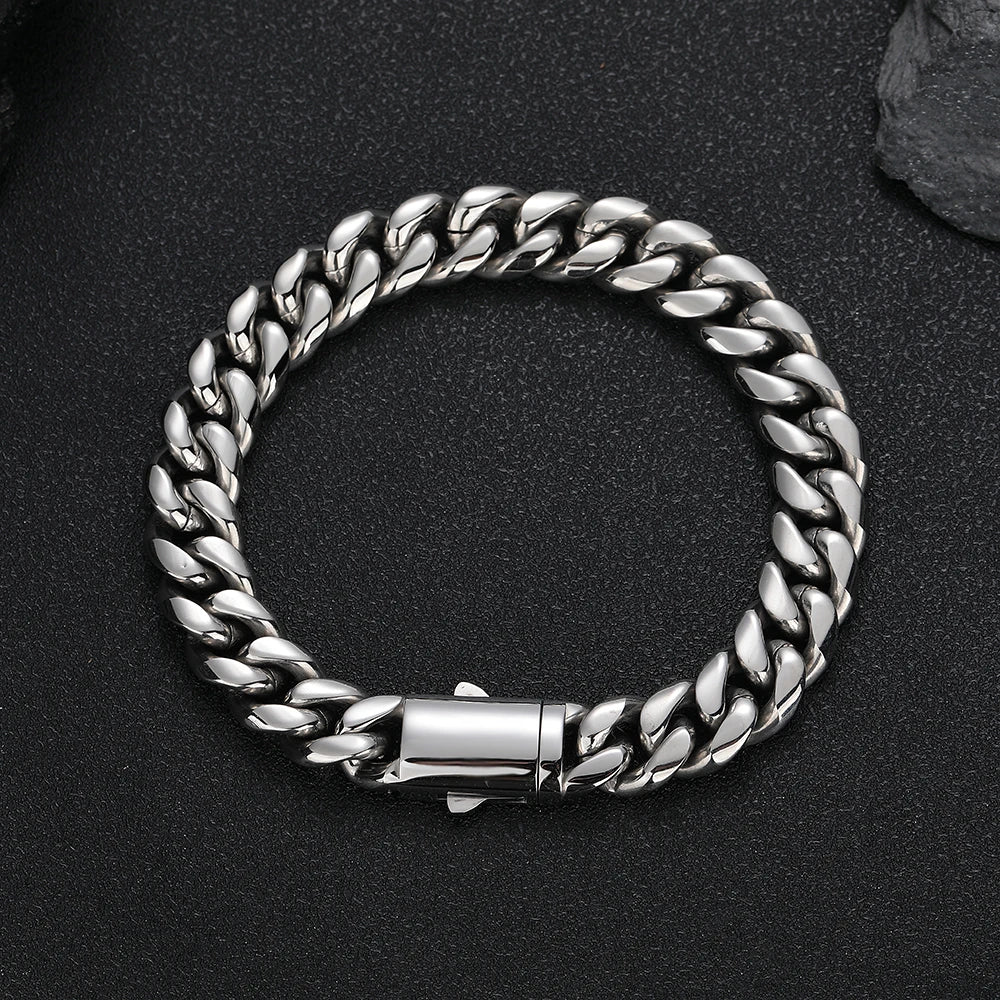 NUOYA Trendy Rapper Jewelry Hip Hop Necklace Personalized Design Cuban Link Chain Necklace for Men and Women Customizable Logo
