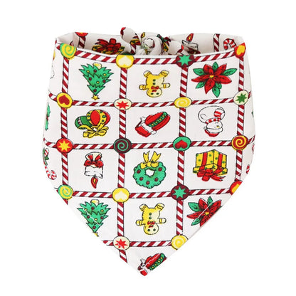 Pañuelos de Navidad para Perros, Árbol de Navidad y Papá Noel, Bufanda para Perros, para Niños y Niñas, Pañuelo de Fiesta para Gatos, Accesorios Navideños para Mascotas