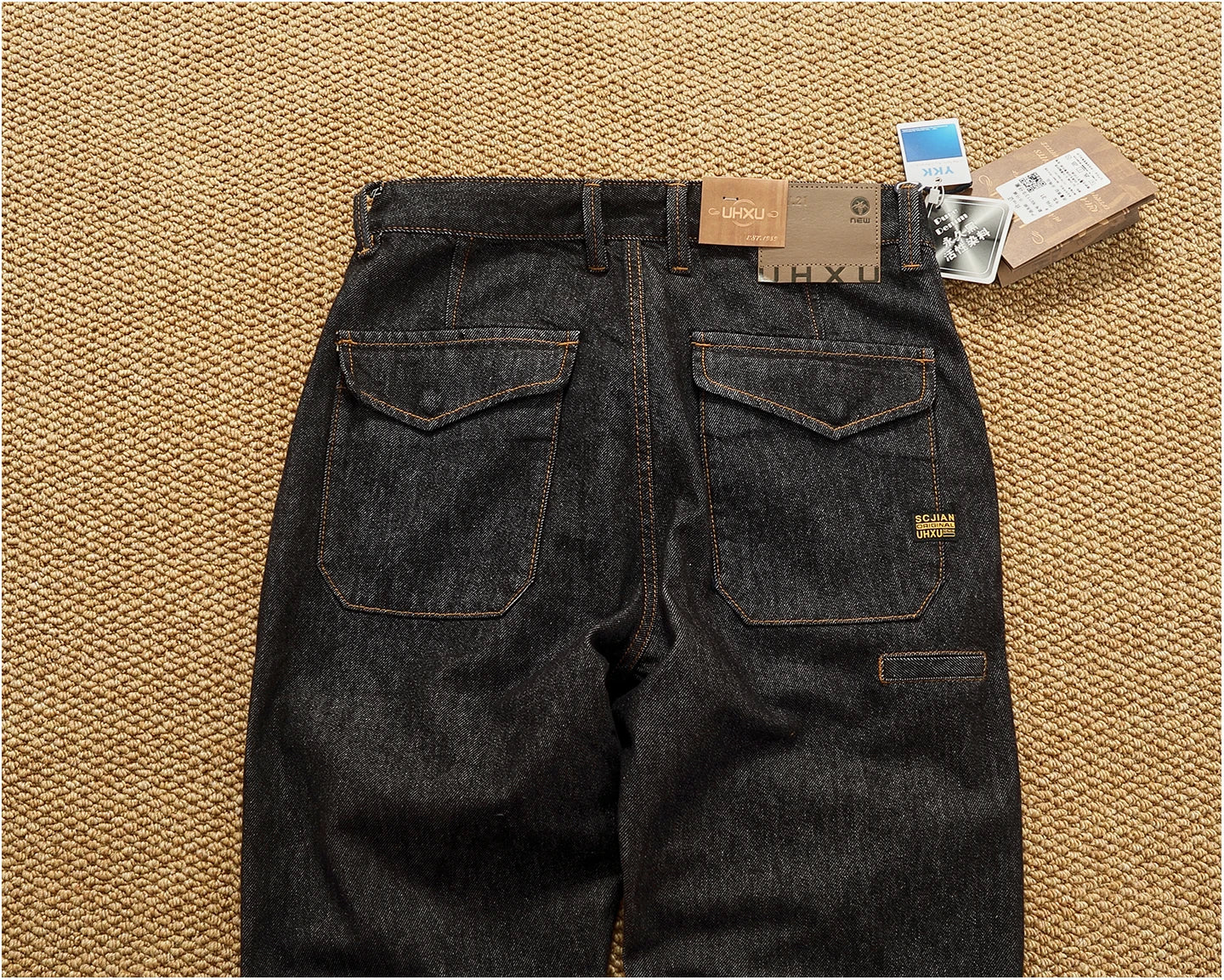 2025 Autumn New American Retro Heavyweight 3D cutting High-end Comfort Denim Men's Fashion Washed Straight Casual Tapered Jeans