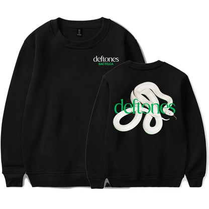 Private Music Tracklist Longsleeve Sweatshirt Deftones Rock Band Printing Hoodies Crewneck Casual Loose Autumn Pullovers Men Top