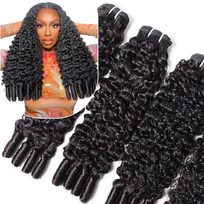 Burmese Curly Hair Bundles Human Hair Extensions Unprocessed Raw Hair Burmese 3C4A Curls 1/3/4 Pcs Human Hair Bundles Weave Deal