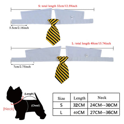 Corbata formal de esmoquin con pajarita negra y roja para perro, gato, accesorios para mascotas, traje para perros y gatos pequeños y medianos