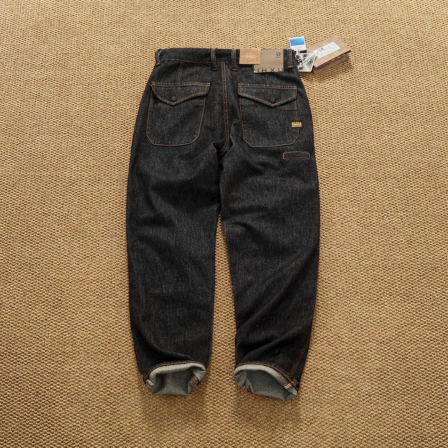 2025 Autumn New American Retro Heavyweight 3D cutting High-end Comfort Denim Men's Fashion Washed Straight Casual Tapered Jeans