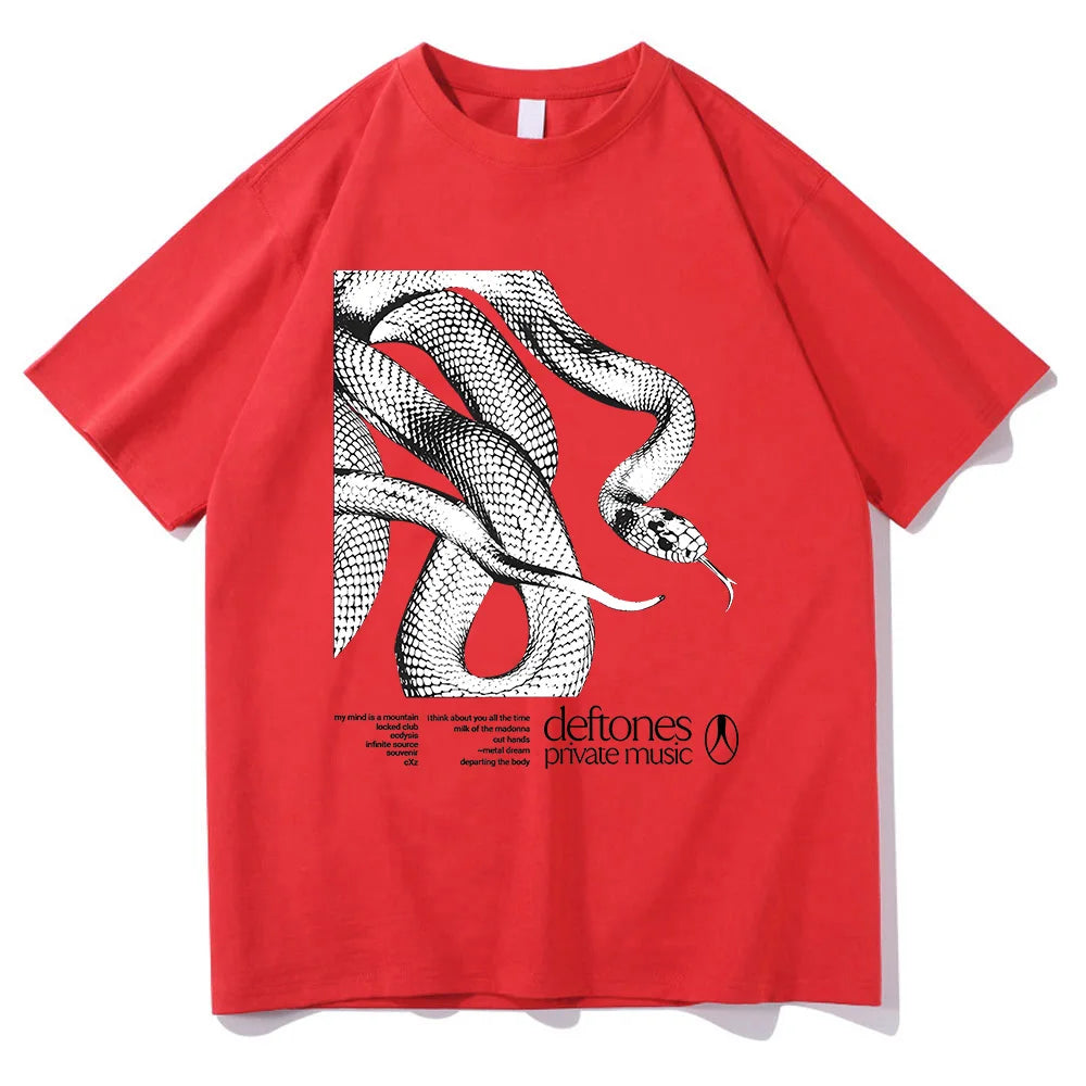 Deftones Private Music Tracklist Tee 2025 Cotton TShirt Men Women Hip Hop Rock Top Fashion Short Sleeve Summer Oversized T-shirt