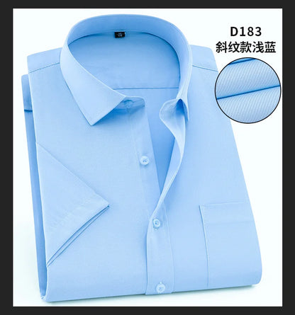 Men's new short-sleeved shirt 7XL8XL business casual non-ironing high quality plus-size spring and summer fashion cargo clothes