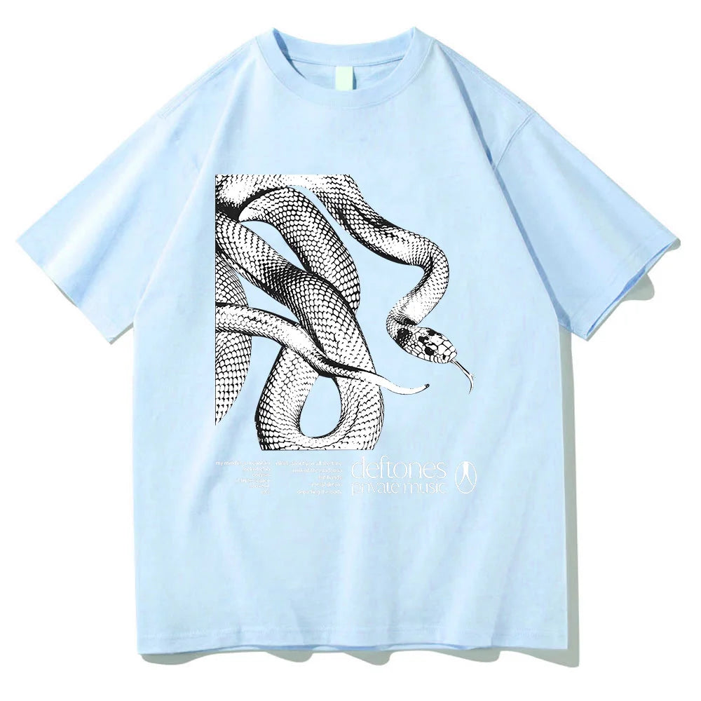 Deftones Private Music Tracklist Tee 2025 Cotton TShirt Men Women Hip Hop Rock Top Fashion Short Sleeve Summer Oversized T-shirt