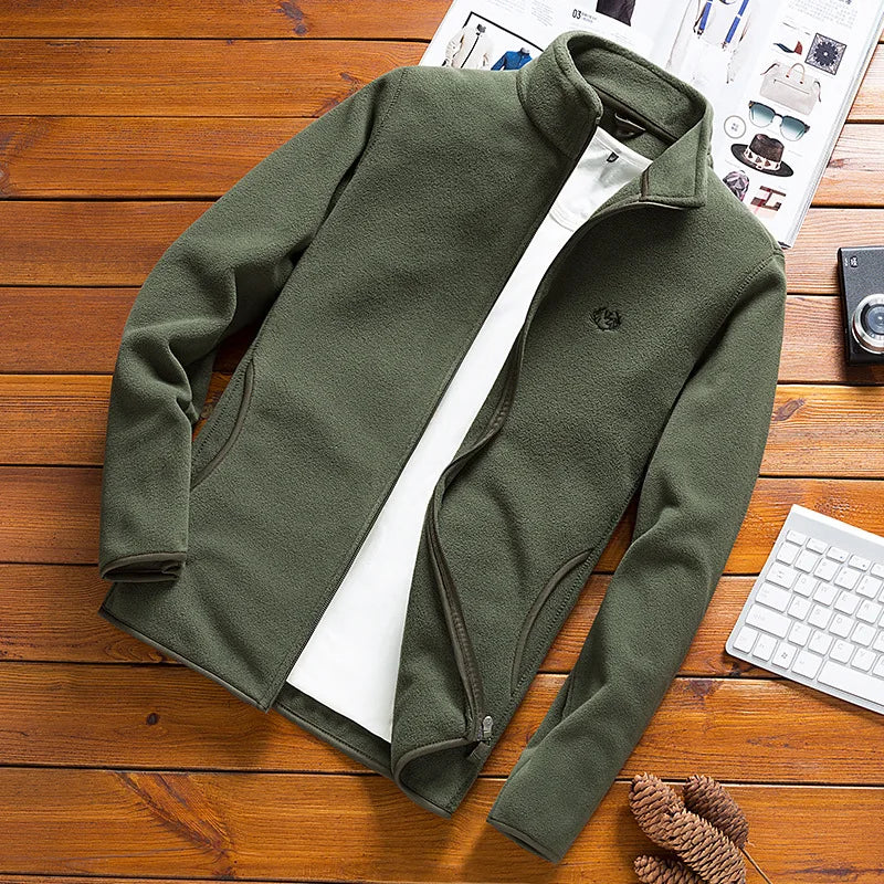 Man Tactical Fleece Softshell Jacket Thermal Sporting Male Tourism Mountain Coats Outdoor Hiking Windproof Zipper Jackets Men