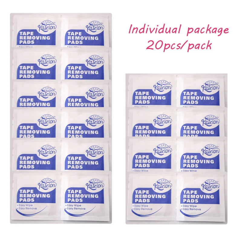 New Non-woven Lace Glue Remover Pads For Wigs 20Pcs Remover For Tape In Hair Extensions Wholesalers Factory Price Wig Repair Kit