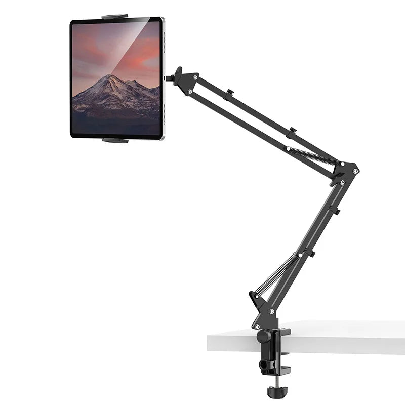 Ulanzi T2 Soporte de escritorio de metal con brazo largo, soporte para tablet de cama, soporte perezoso de escritorio, soporte para iPad, smartphone, brazo articulado para micrófono