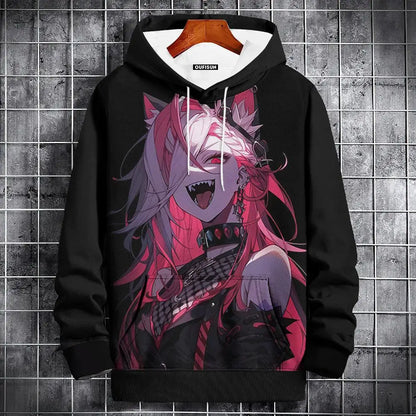 Anime Hoodie Mens Fashion Sweatshirt Graphical Print Hip Hop Hoodies Streetwear Spring Autumn Hoody Oversized hoodies for men